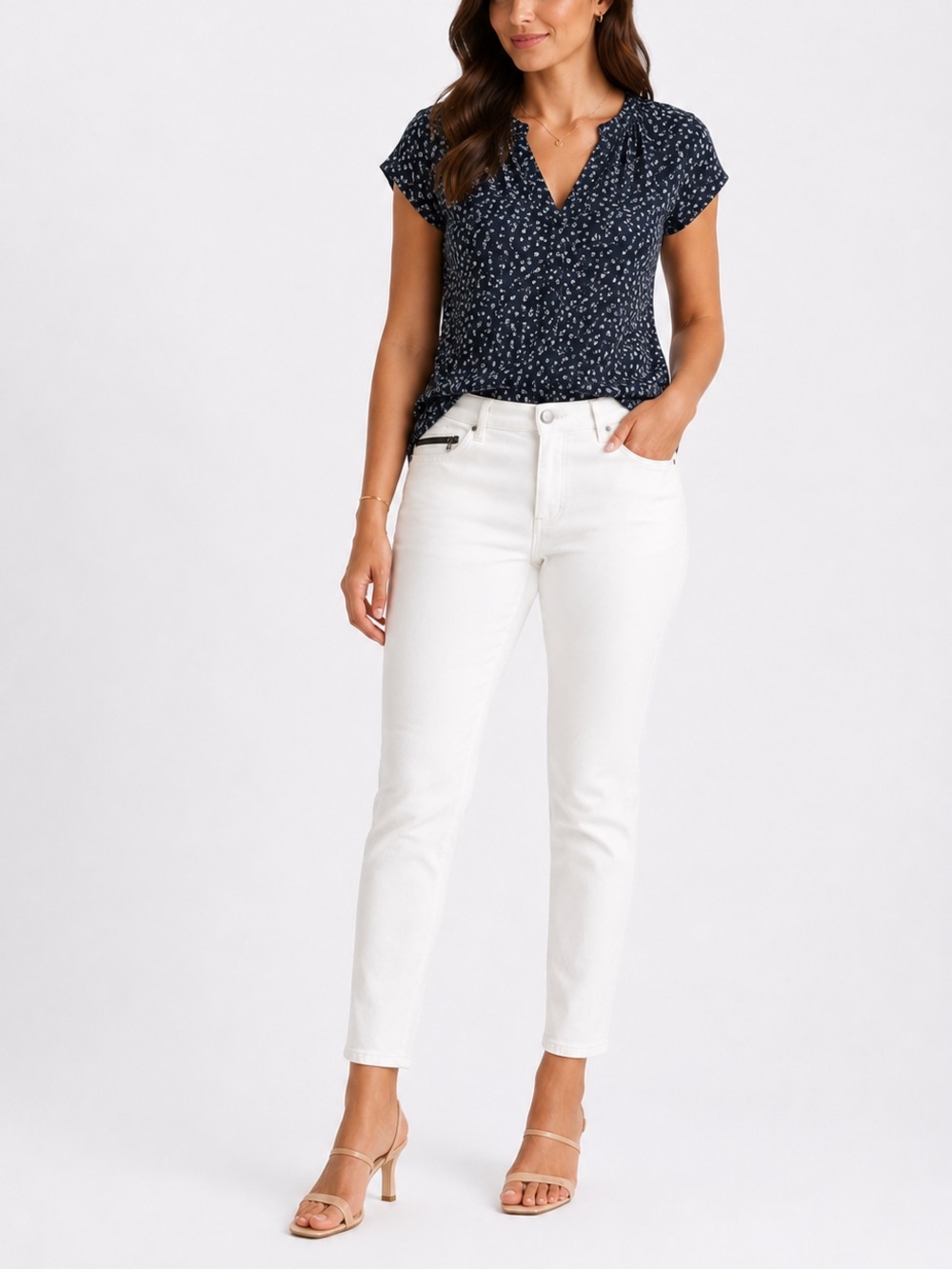 Calvin Klein Jeans White Ankle Skinny Jeans Women’s Size 28 Stretch‎ Denim